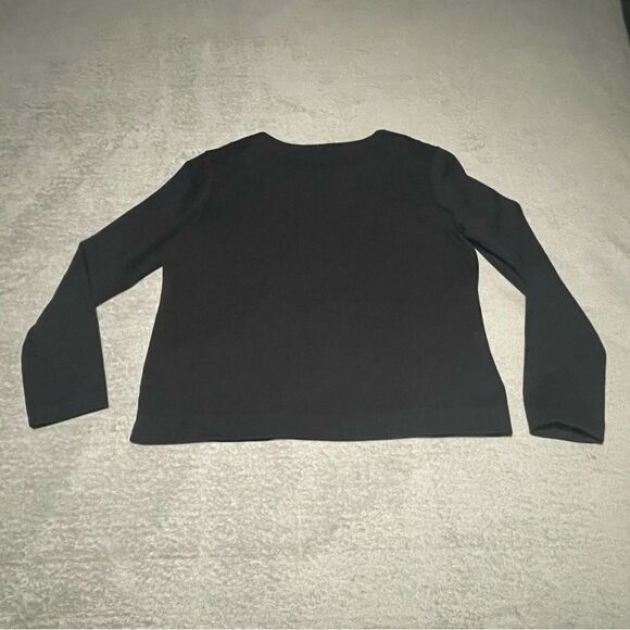 MASSIMO Dutti black sweatshirt with lace detail at shoulders size large GUC - Picture 5 of 6